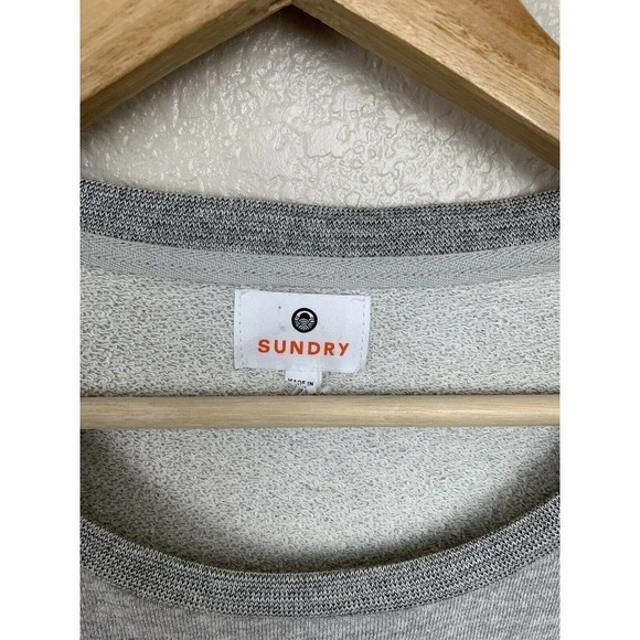 Sundry Raw Edge Boxy Studded Sweatshirt 1 - Picture 2 of 5